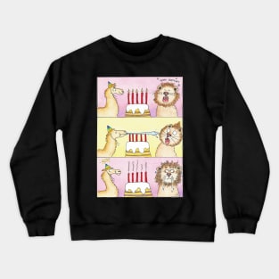 Llama vs Lion - Birthday Crewneck Sweatshirt